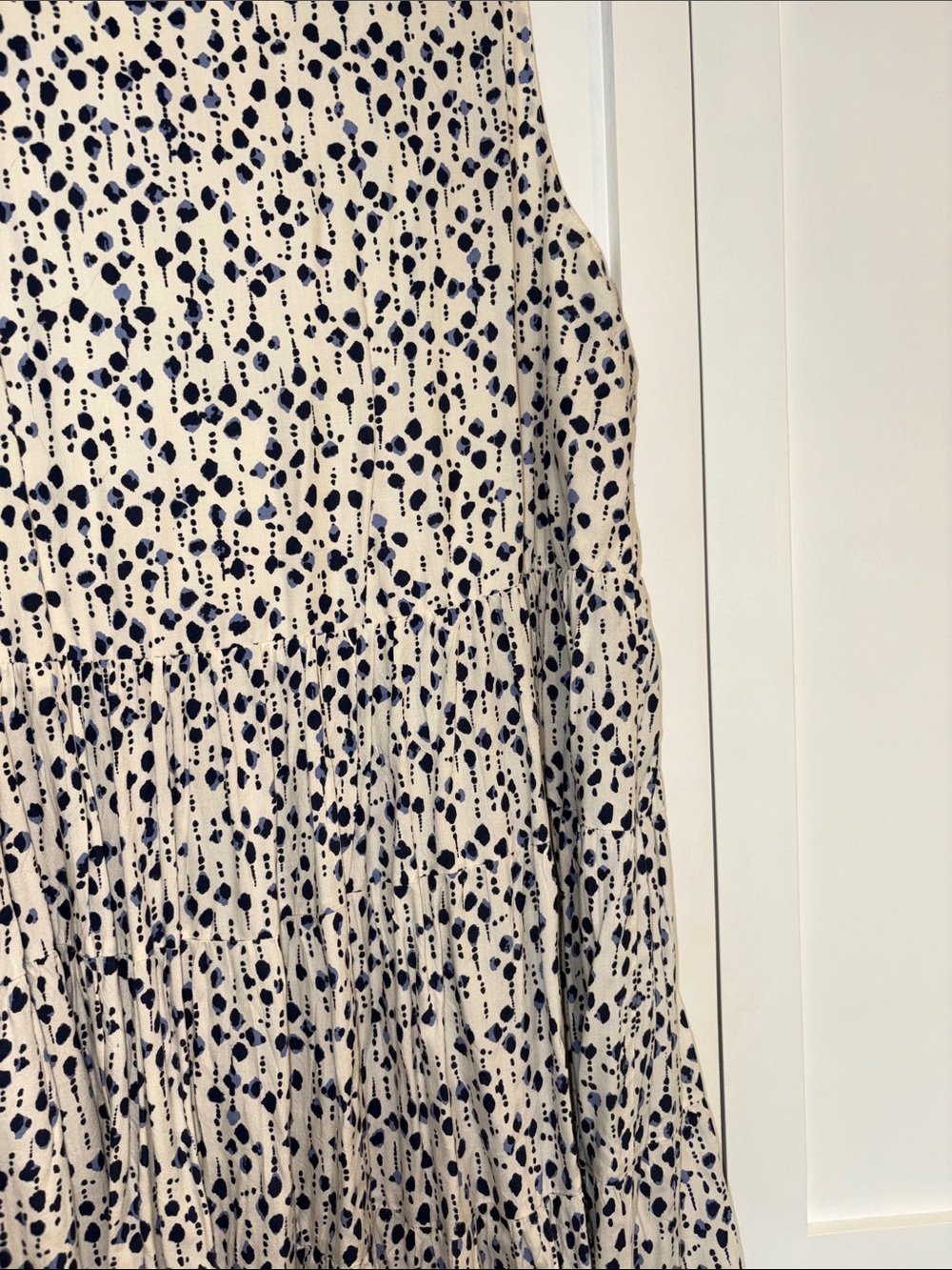 Sincerely Jules White Dress with Navy Dot Print - Picture 3 of 5